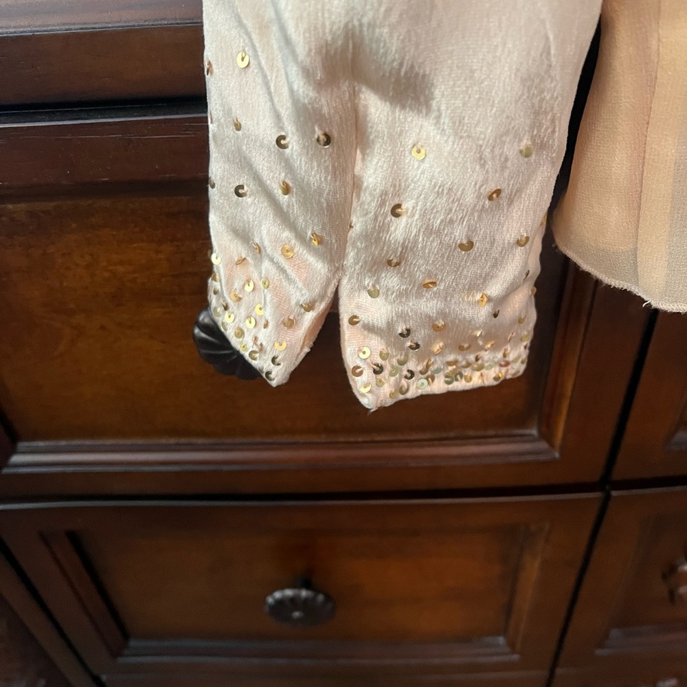 Bebe Vintage Gold Embellished Blazer Jacket. Size 2. - Picture 11 of 16